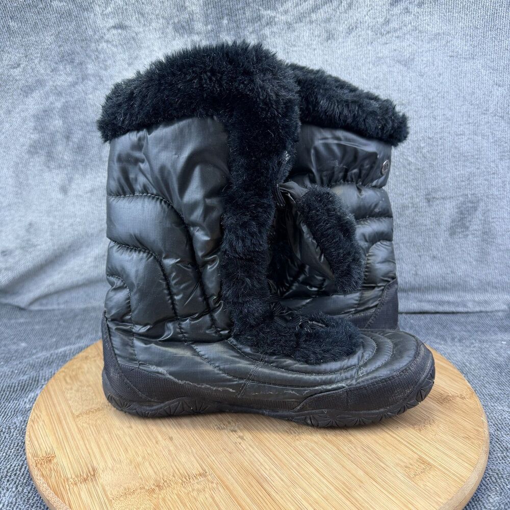 The North Face Boots Womens Size 6 Black Faux Fur Lined Winter Snow APPY FG4 - Picture 5 of 10